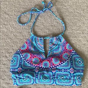 Athleta Swim Fiji High Neck Keyhole Bikini Top